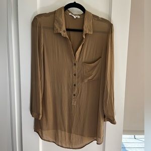 Helmut Lang sheer long-sleeved blouse with open back